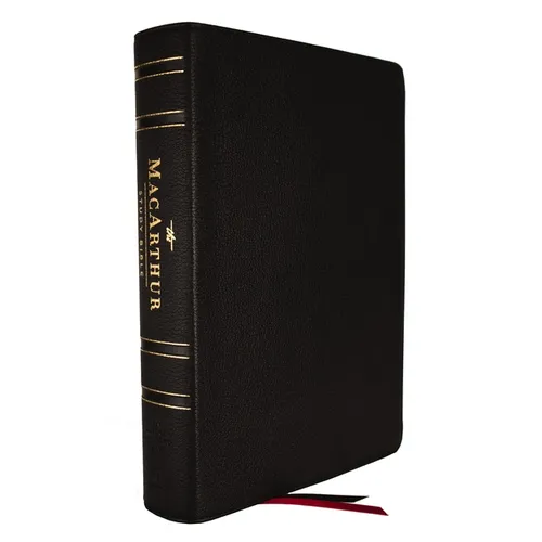 Nasb, MacArthur Study Bible, Black Genuine Leather, 1995 Text, Comfort Print: Unleashing God's Truth One Verse at a Time (Holy Bible, New American Sta