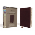 NIV, Reference Bible, Giant Print, Bonded Leather, Burgundy, Red Letter Edition, Comfort Print
