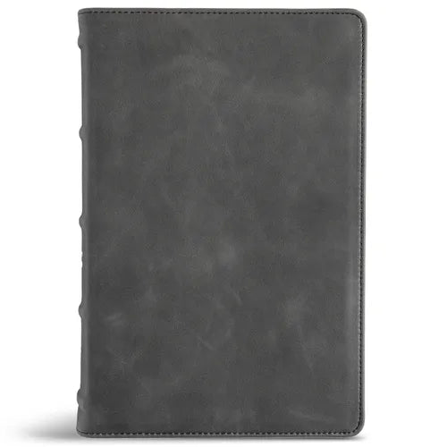 CSB Large Print Personal Size Reference Bible, Easy-To-Read Optimal Type, Holman Handcrafted Collection, Marbled Slate Premium Calfskin