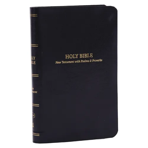 KJV Holy Bible: Pocket New Testament with Psalms and Proverbs, Black Leatherflex, Red Letter, Comfort Print: King James Version