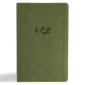 CSB Single-Column Personal Size Reference Bible, Olive Leathertouch