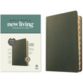 NLT Large Print Thinline Reference Bible, Filament Enabled (Genuine Leather, Olive Green, Indexed, Red Letter)
