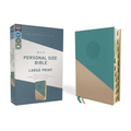 Niv, Personal Size Bible, Large Print, Leathersoft, Teal/Gold, Red Letter, Thumb Indexed, Comfort Print