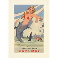 Vintage Lined Notebook Greetings from Cape May, Mermaid