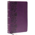 KJV Holy Bible: Large Print Single-Column with 43,000 End-Of-Verse Cross References, Purple Leathersoft, Personal Size, Red Letter, Comfort Print: Kin