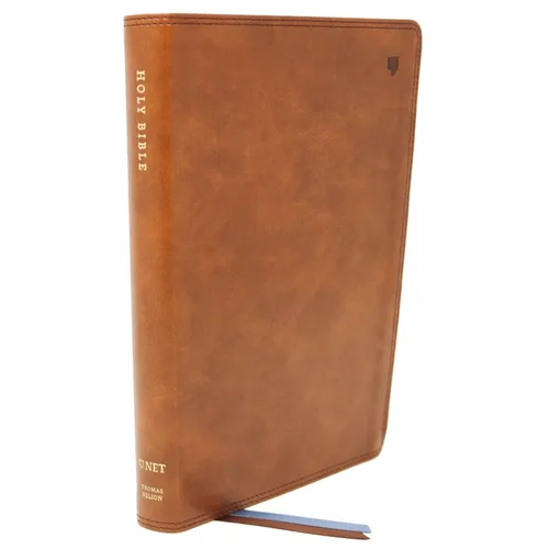 Net Bible, Thinline Large Print, Leathersoft, Brown, Comfort Print: Holy Bible
