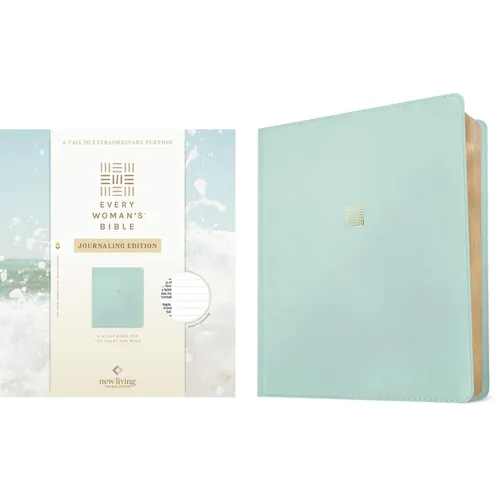 NLT Every Woman's Bible, Journaling Edition, Filament Enabled (Leatherlike, Seafoam Blue, Red Letter)