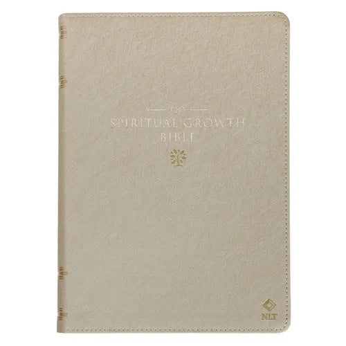 Nlt, the Spiritual Growth Bible (Faux Leather, Pearlescent Taupe)