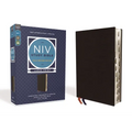 NIV Study Bible, Fully Revised Edition, Large Print, Bonded Leather, Black, Red Letter, Thumb Indexed, Comfort Print
