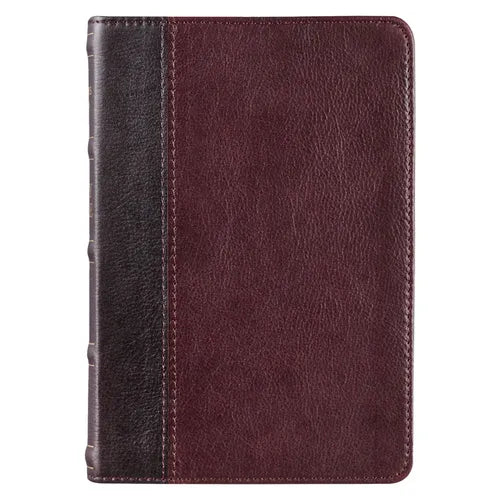 KJV Compact Bible Two-Tone Brown/Brandy Full Grain Leather