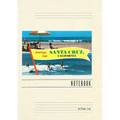 Vintage Lined Notebook Beach and Surfing Greetings from Santa Cruz