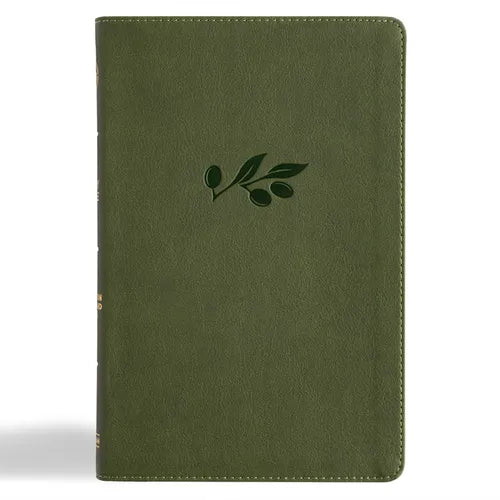 CSB Thinline Bible, Olive Leathertouch