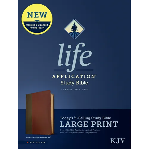 KJV Life Application Study Bible, Third Edition, Large Print (Leatherlike, Brown/Mahogany, Red Letter)