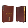 Nkjv, Thompson Chain-Reference Bible, Genuine Leather, Calfskin, Burgundy, Red Letter, Thumb Indexed, Comfort Print