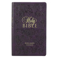 KJV Bible Giant Print Standard-Size (Faux Leather, Purple Floral)